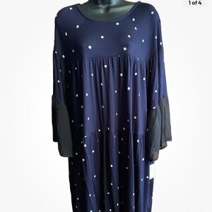 NWT Matti Mamane Polka Dot Shift Vivian Dress Size Large